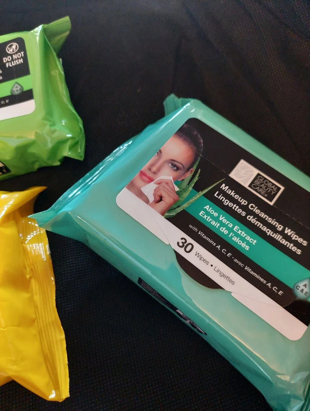 RARE 3 PACK Global BEAUTY CARE MakeUp Cleansing WIPES ALOE. Cucumber. Plus 30x3